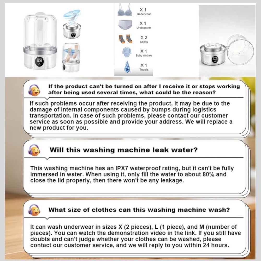 Portable Washing Machine 💦 - Picture 4 of 8